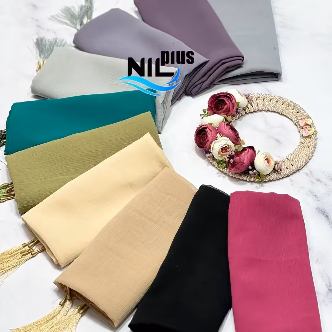 شال حریر کریشه جنس اعلا رنگبندی متنوع مطابق ژورنال