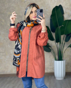 شومیز مانتویی زیپدار سزار