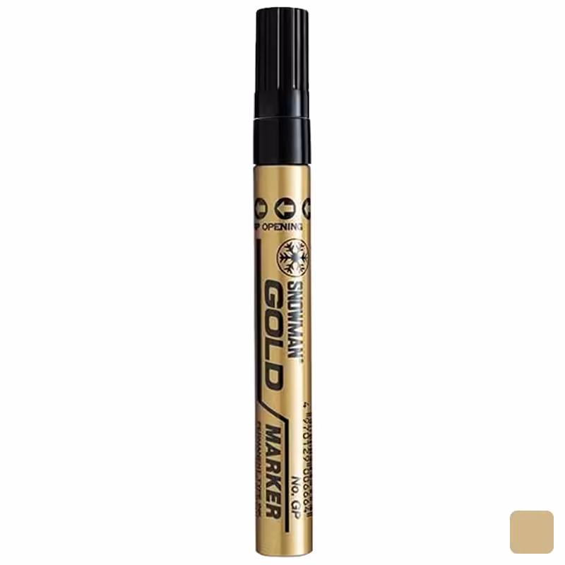 خرید ماژیک طلایی رنگ ثابت اسنومن مدل Snowman GP