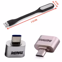 پک سه عددی کاربردی چراغ یو اس بی (USB)مطالعه و اوتیجی(Micro) میکرو و تایپ سی (Type-c)