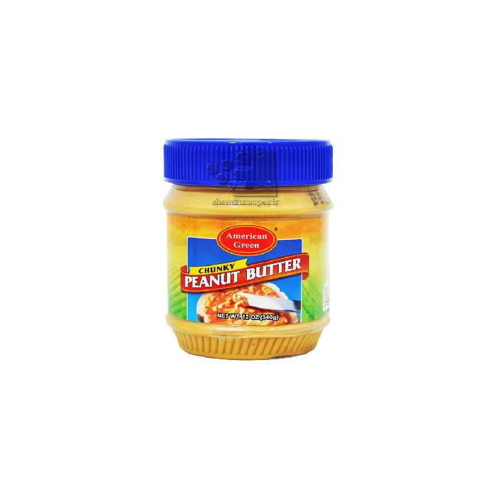 کره بادام زمینی کرانچی ( چانکی ) 340 گرم امریکن گرین - american green