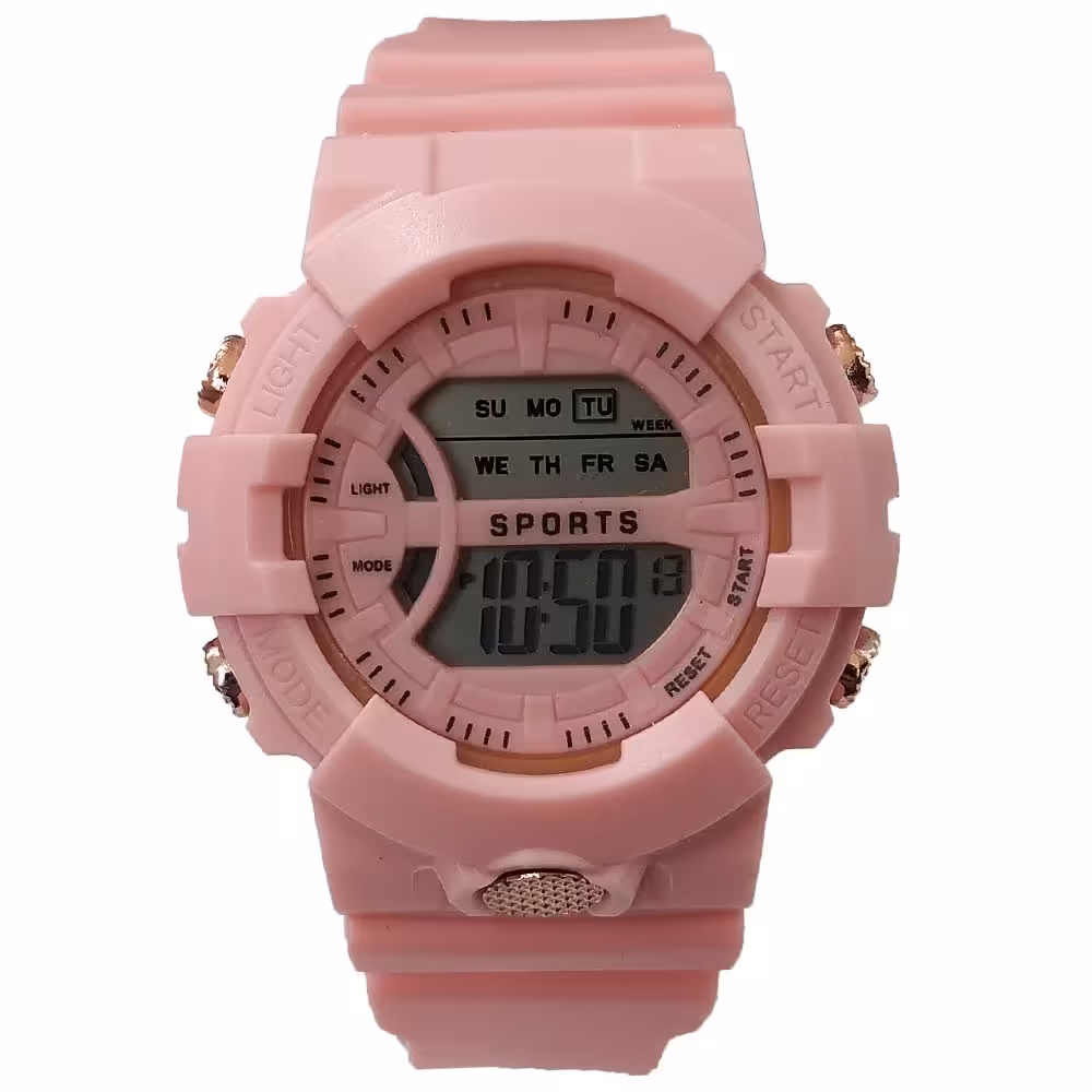 ساعت اسپرت کالباسی دخترانه و پسرانه SPORT بند سیلیکونی جی شاک چراغدار کرنومتر آلارم ارسال رایگان 