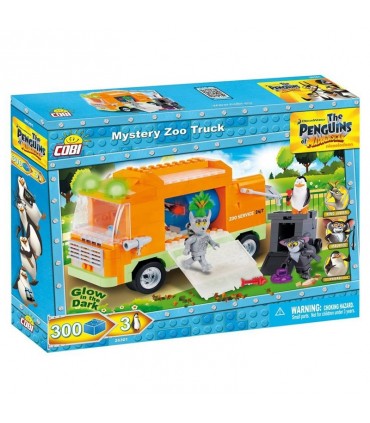 اسباب بازی ساختنی مدل پنگوئن ها- ماشین مرموز باغ وحش Cobi Penguins Mystery Zoo Truck