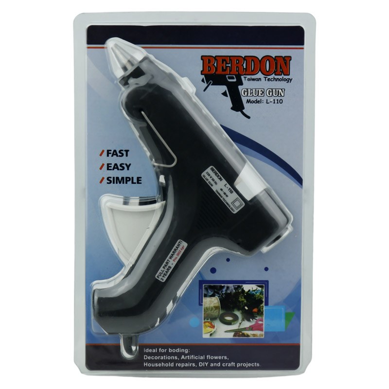 تفنگ چسب حرارتی تایوانی دستگاه چسب تفنگی بردون بزرگ Berdon L-110 60W 
