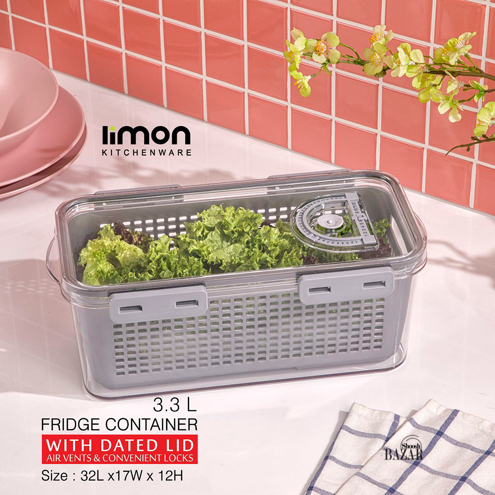 باکس مستطیل 3.3 لیتر دسته دار لیمون کد 2378