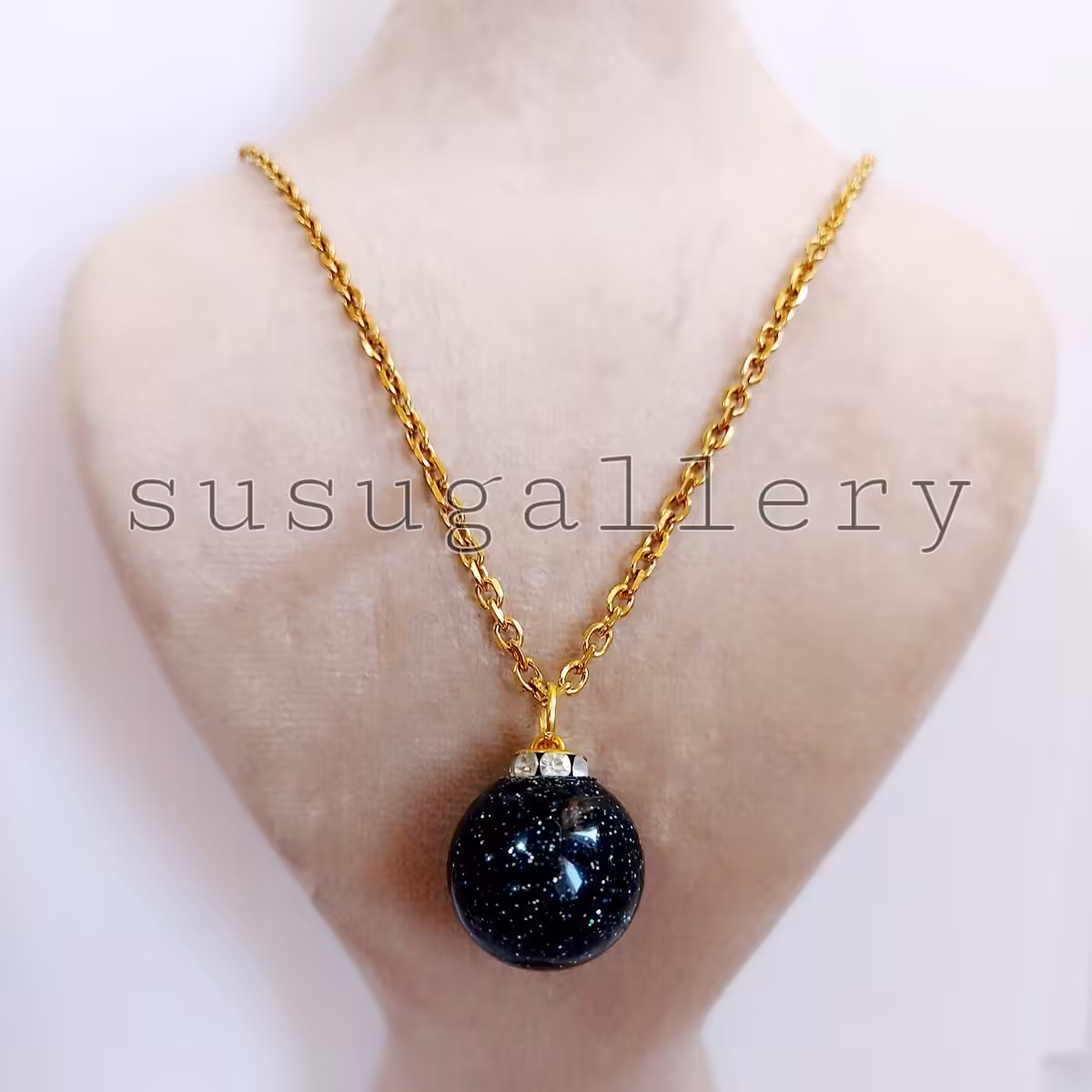 گردنبند گوی طرح دلربا با زنجیر استیل