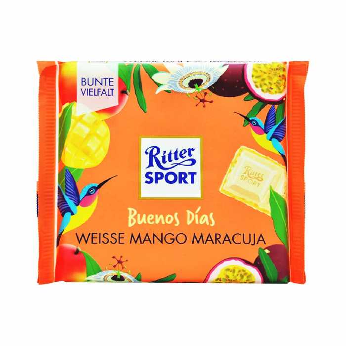 شکلات سفید با کرم انبه و پشن فروت 100 گرم ریتر اسپورت - Ritter Sport