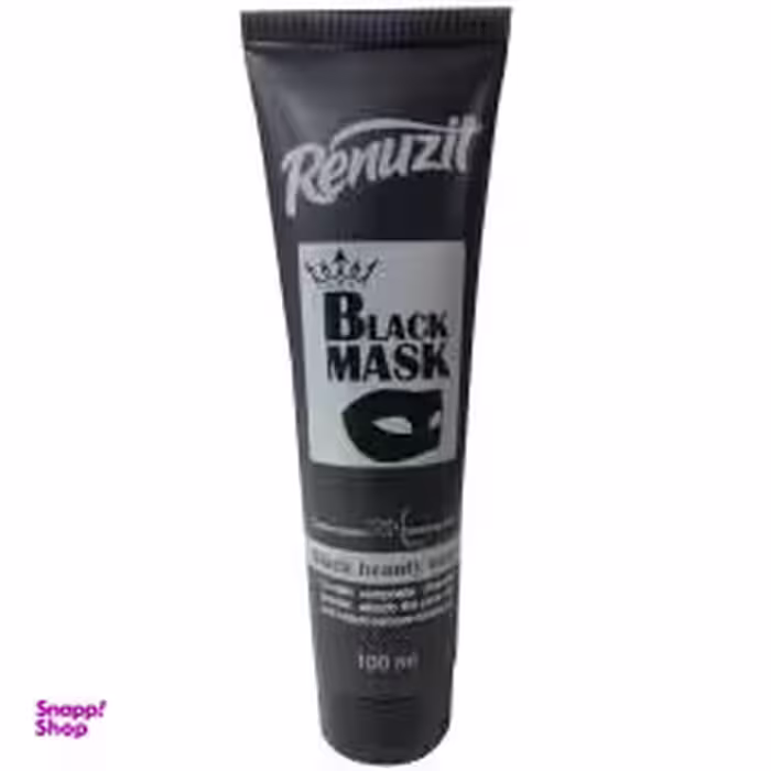 ماسک صورت رینوزیت (Renuzit) مدل Black mask carbon active حجم 100 میلی‌لیتر