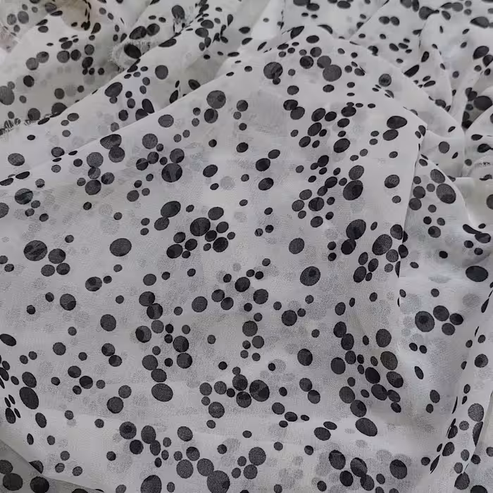 تکه پارچه حریر خال خالی کیفیت عالی خارجی-58سانت عرض150