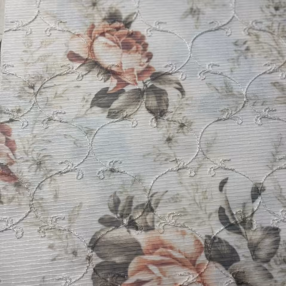 پرده زبرا دومکانیزم گل قرمزی