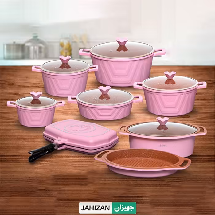 سرویس قابلمه 15پارچه آیسل مدل پرنس Prance