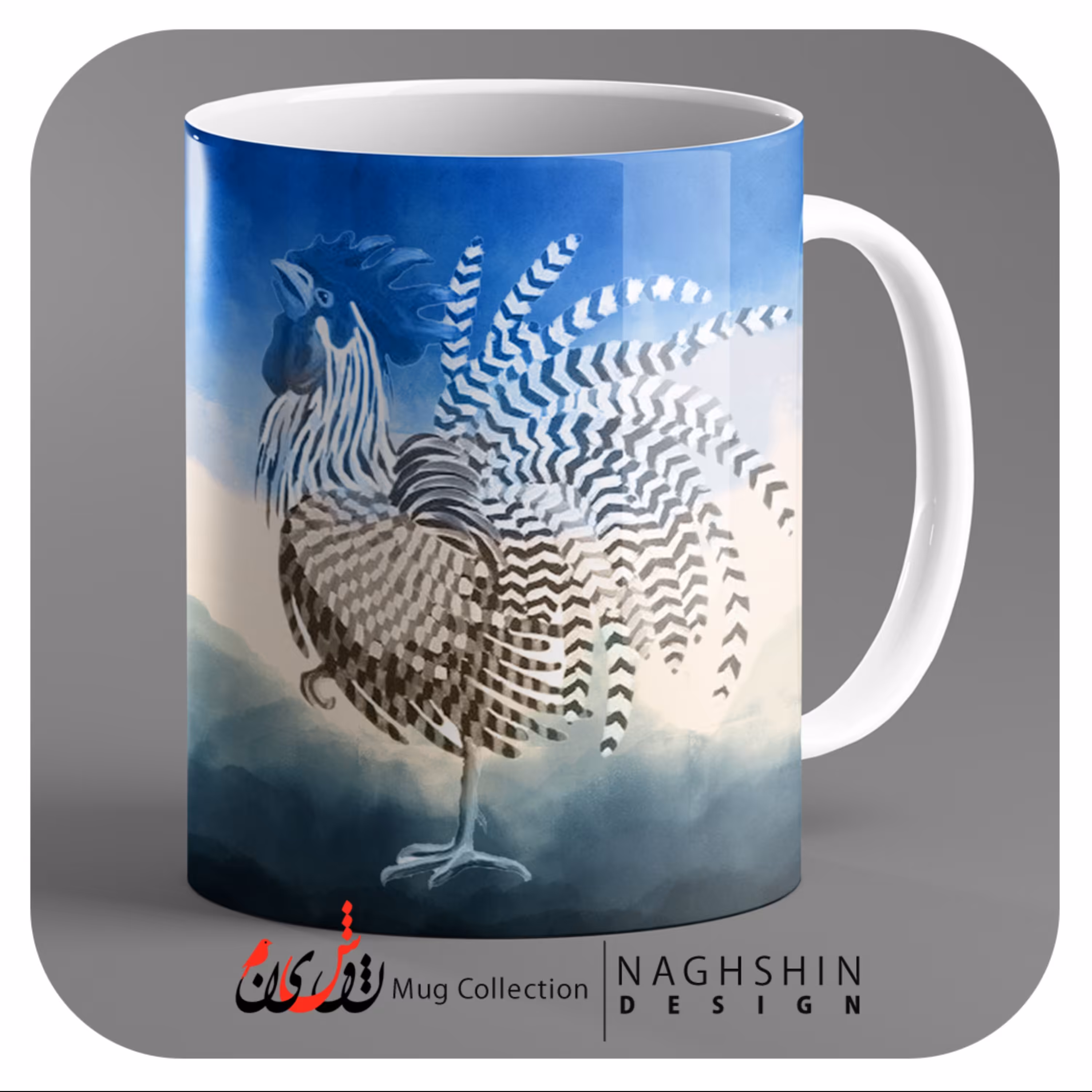 ماگ سرامیکی طرح خروس 10 - چاپ سابلیمیشن - کیفیت چاپ و بسته بندی عالی