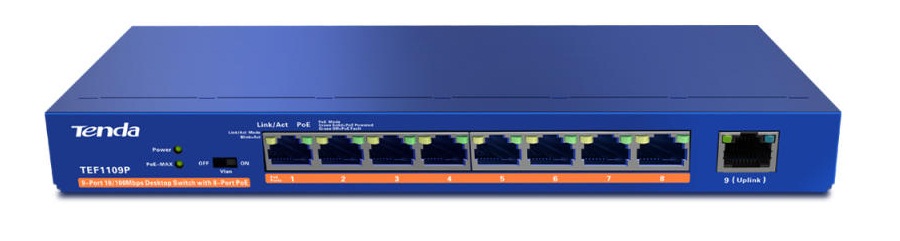سوئیچ  9 پورت تندا مدل تی ای تی ای اف 1109 پی