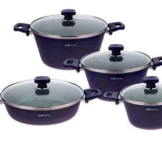 سرویس 8 پارچه پخت و پز کاج نچسب مدل نورا Noora