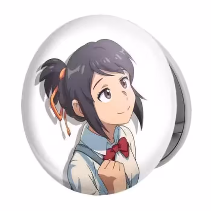 آینه جیبی خندالو طرح میتسویا میامیزو انیمه یورنیم Your Name مدل تاشو کد 16249