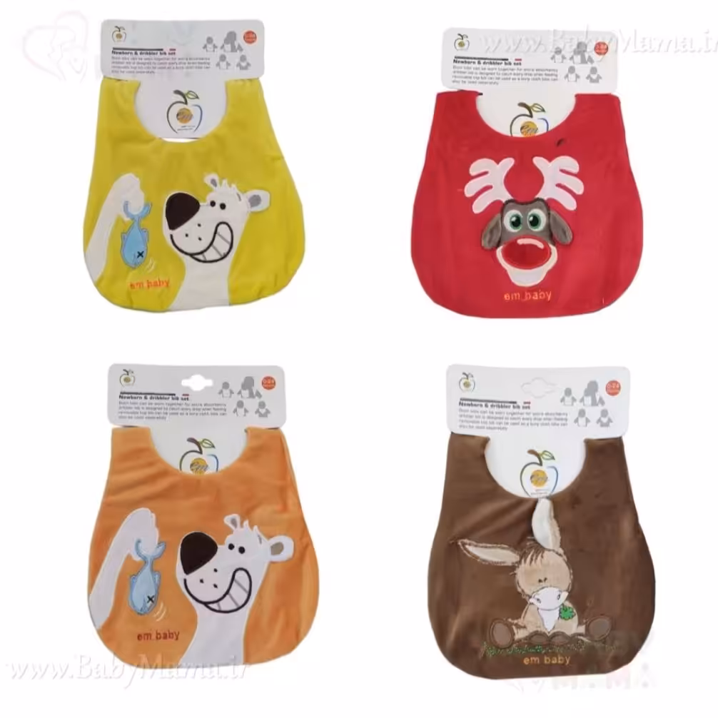 پیش بند مخمل دکمه دار کودک مدل حیوانات نازدار