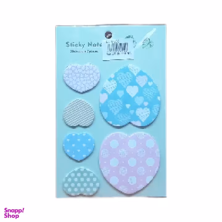 کاغذ یادداشت چسب دار طرح قلب سبز مجموعه 6 عددی