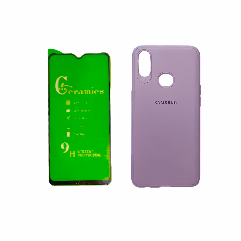 گارد و گلس گوشی سامسونگA20s طرح 3dcamra اورجینال در رنگ های سبز تیره و ابی کاربنی و کالباسی