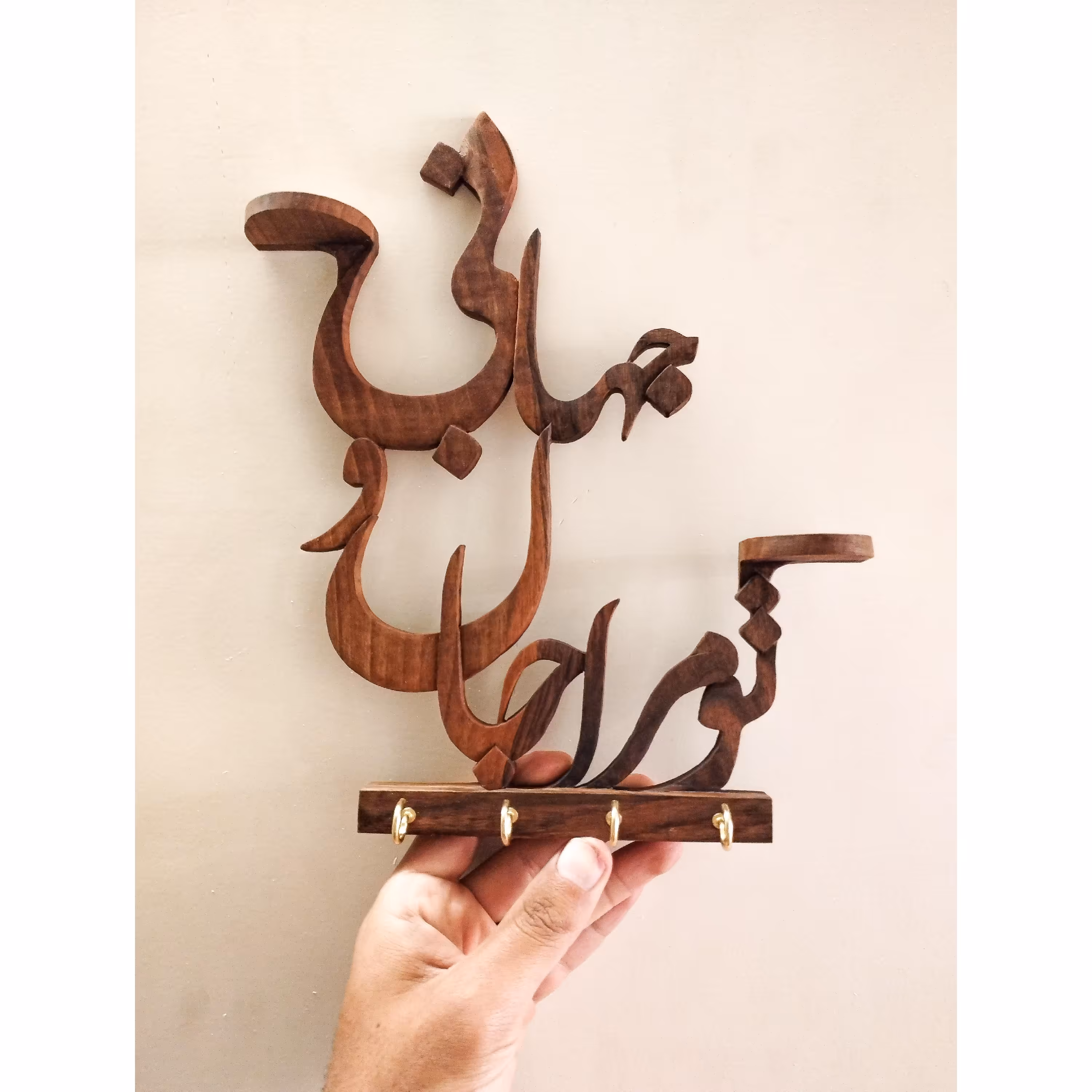 جا کلیدی دیواری دست ساز  معرف و منبت