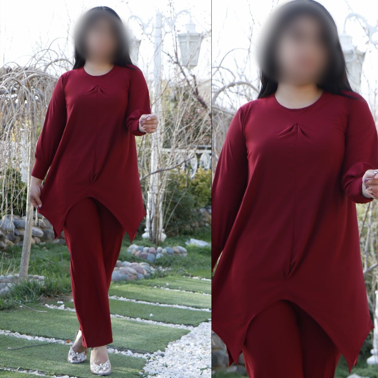 تونیک شلوار پایین هشتی