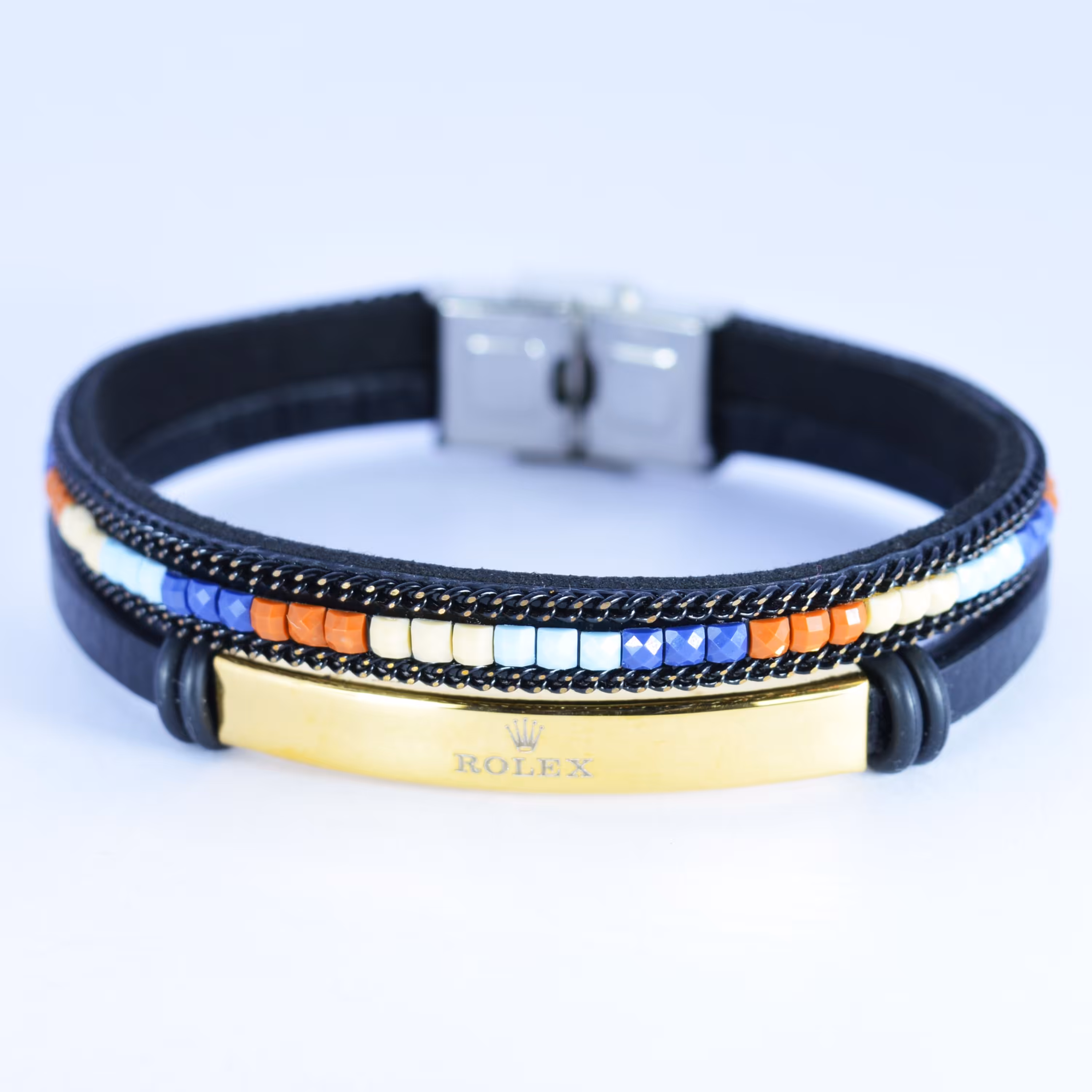 دستبند چرم رولکس مدل PM01