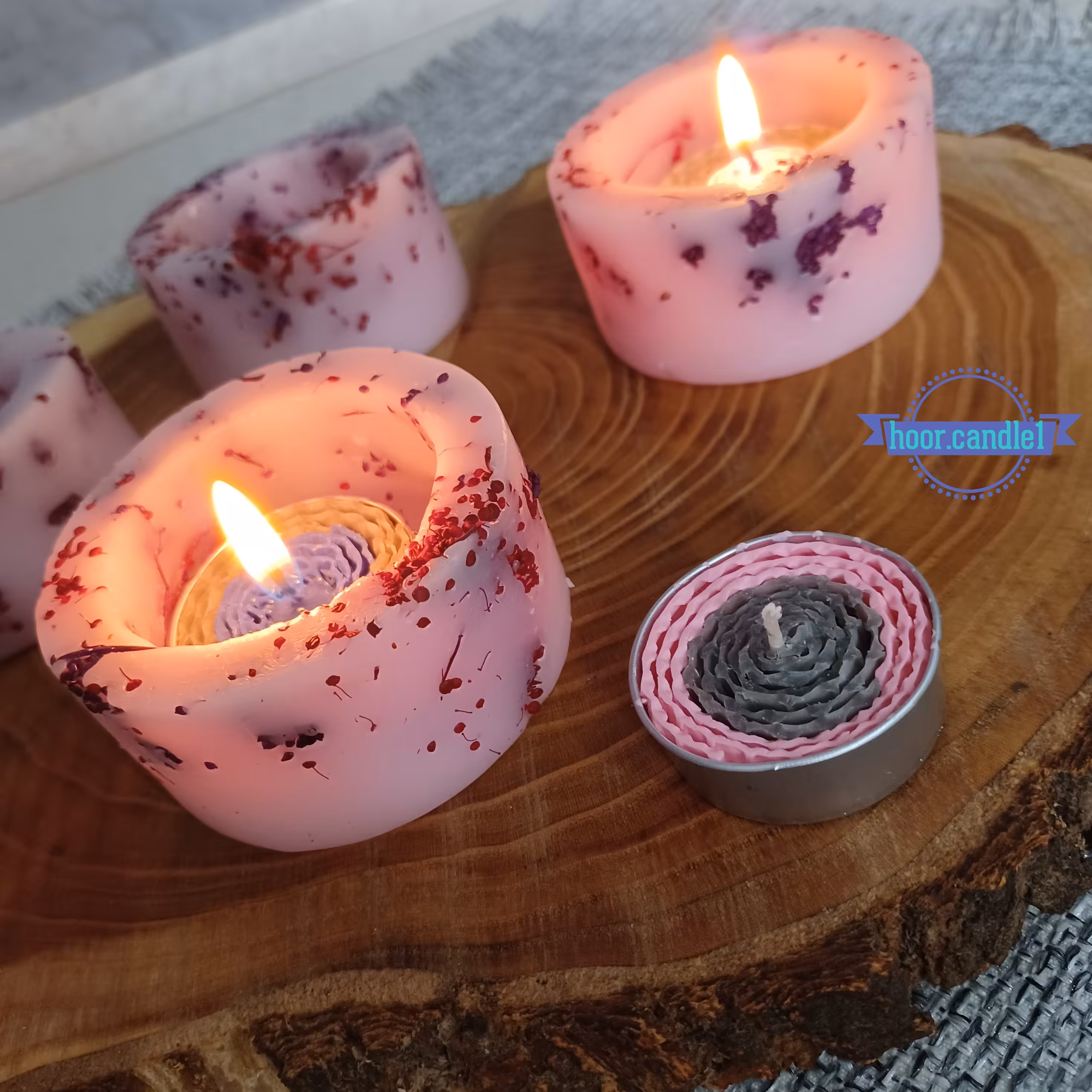 شمع وارمردار با طرح گل