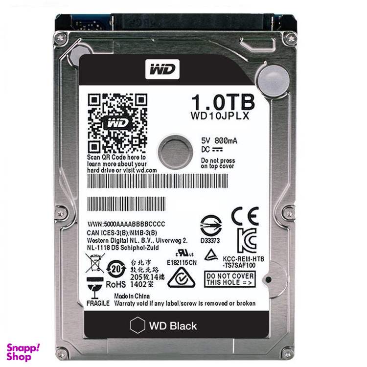 هارد دیسک اینترنال لپ تاپ وسترن دیجیتال مدل WD10JPLX Black