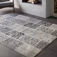 کناره گلیم فرش ماشینی ساوین طرح 4121 نقره ای روشن سایز 1.5 در 1 (موجودی بگیرید)