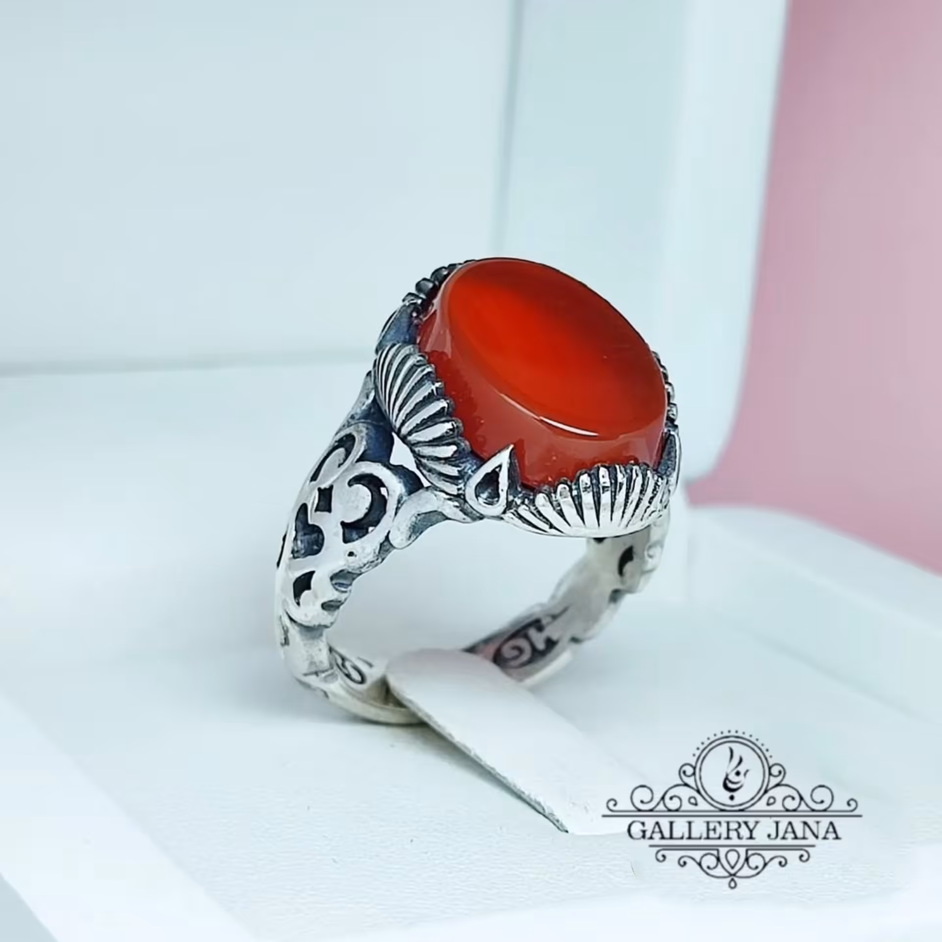 انگشتر عقیق سرخ 3