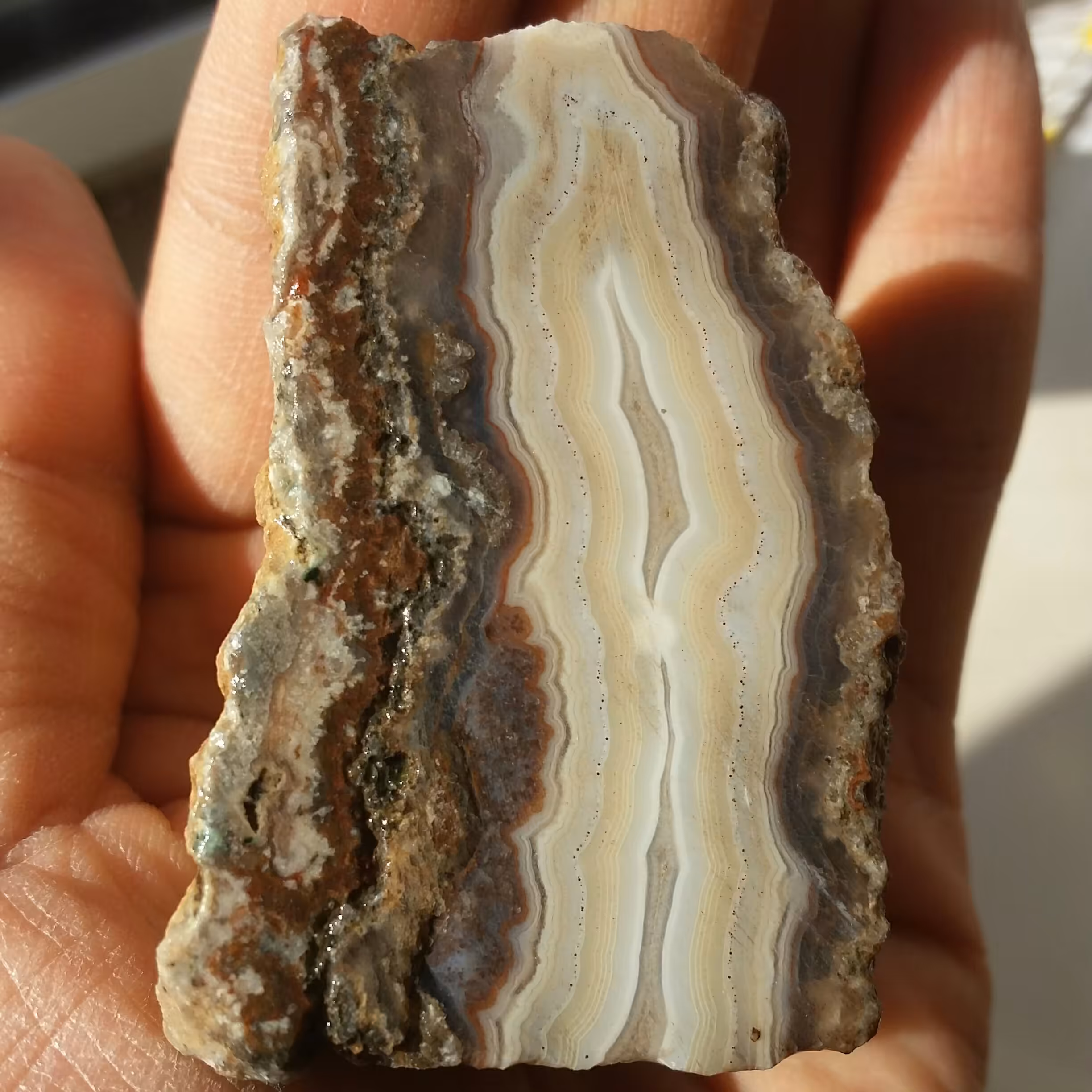 اسلایس سنگ راف عقیق سلیمانی 3 بعدی رنگی تکرار نشدنی 100 درصد طبیعی شاهکار خلقت