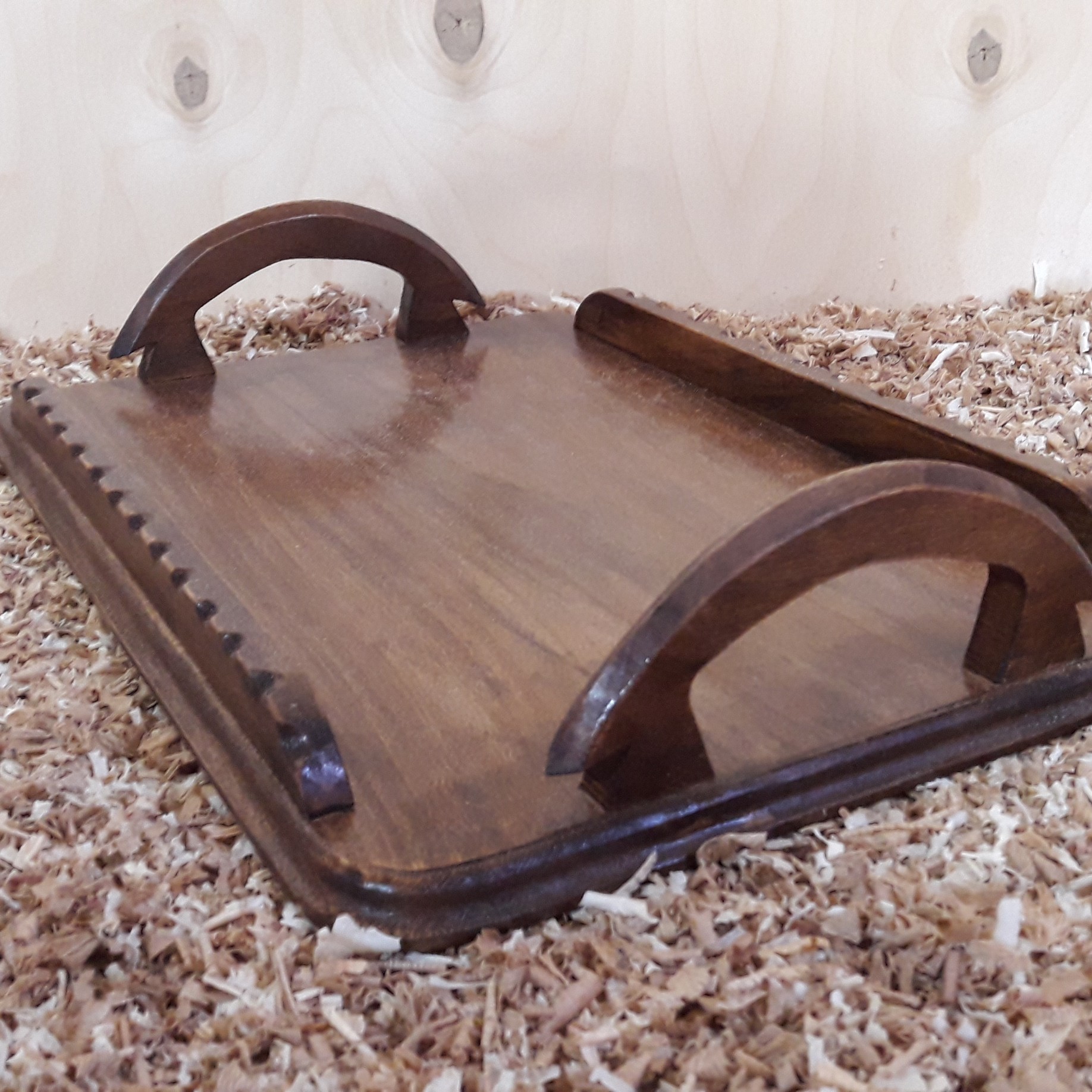 سینی لبه دار دسته هلالی