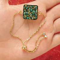 دستبند رزینی فیروزه اصل نیشابور