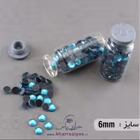 نگین DMC حرارتی هشت ضلعی آبی زنگالی 6 میل