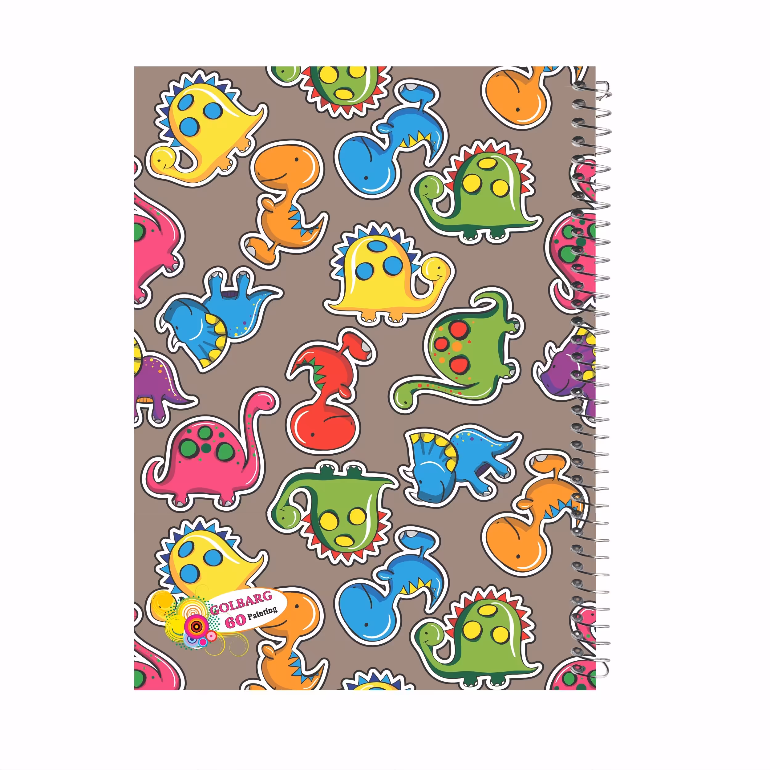 دفتر نقاشی 60 برگ گلبرگ طرح دایناسور کوچولو کد 232