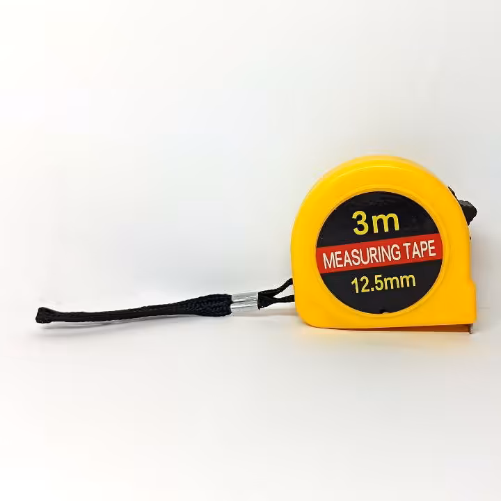 متر فلزی 3 متری رنگ زرد با قطر 12.5 میلی متر