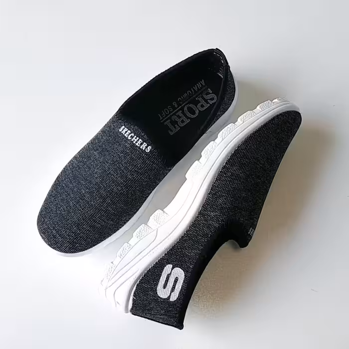 کفش پیاده روی وراحتی مردانه اسکیچرز طوسی سایز 40 تا45