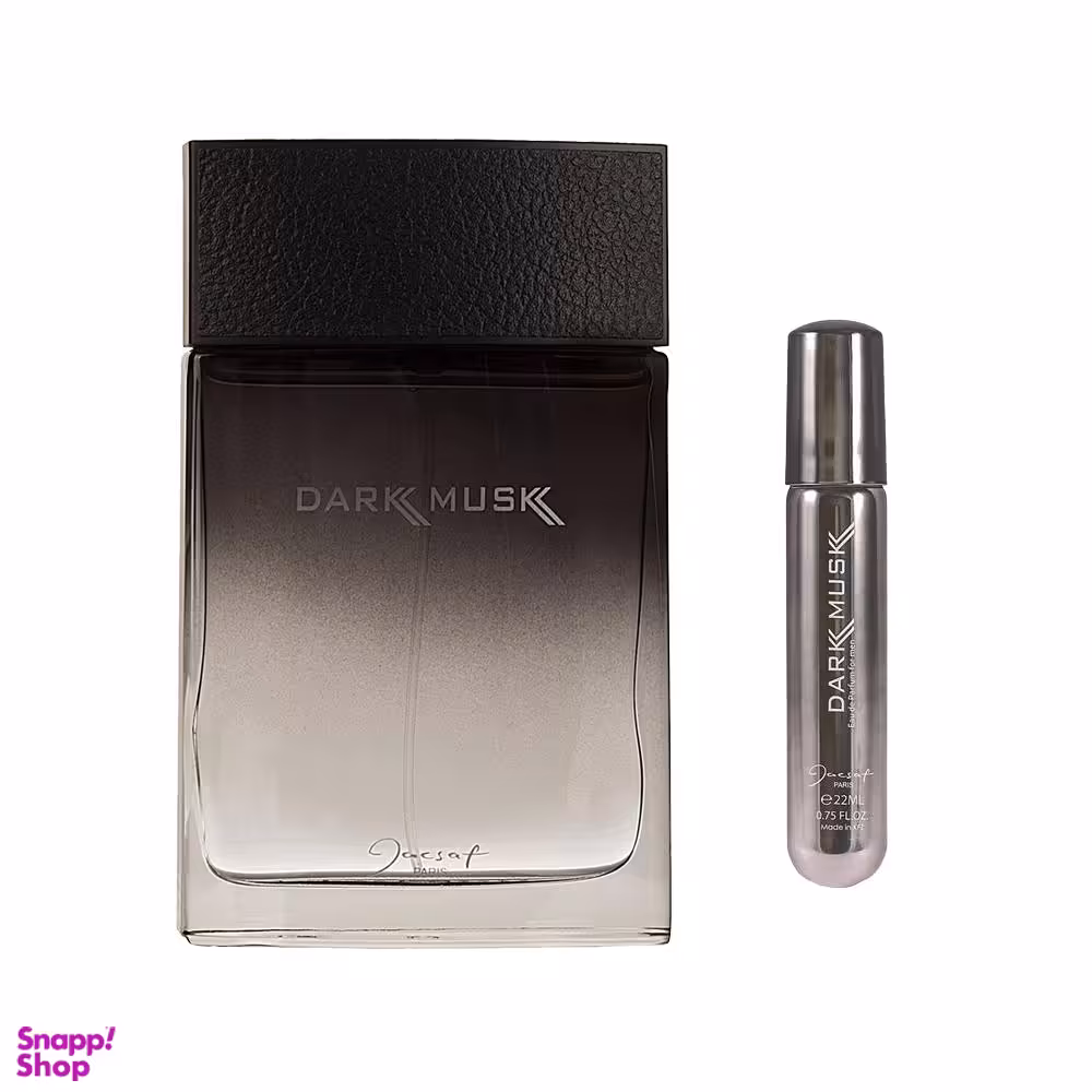 ادوپرفیوم مردانه ژک ساف (Jacsaf) مدل DARK Musk حجم 100 میلی‌لیتر + عطر جیبی مردانه ژک ساف (Jacsaf) مدل DARK Musk