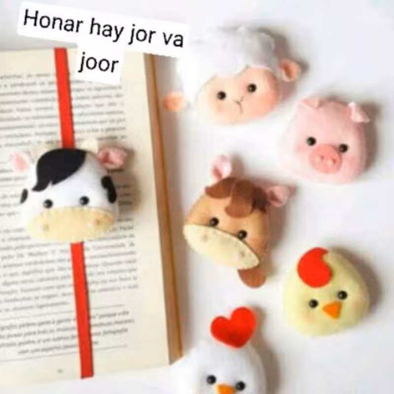 نشانگر های نمدی کشی کتاب مدل عروسک