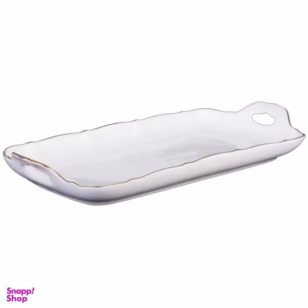 رولت خوری لیمون چینی مدل خط طلا سایز بزرگ