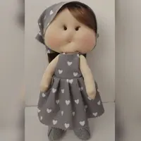 عروسک خنگول(مهربان)30 سانت تم طوسی برند مهتا 