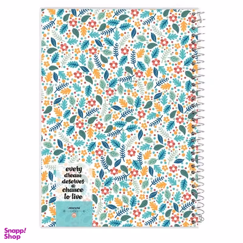 دفتر مشق 40 برگ مکث نوت طرح گل کد 9422