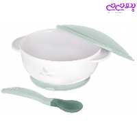 ظرف غذا چسبان و قاشق حرارتی کیکابو ا Kikkaboo Suction Bowl with Spoon | سیسمونی بدو نی نی