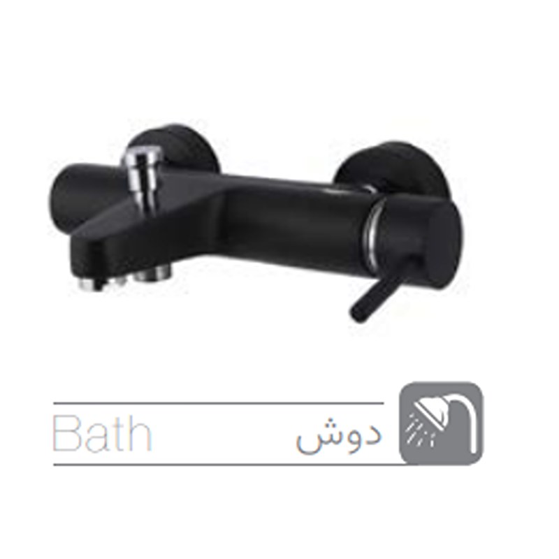 شیر دوش کیسر مدل هکتور مشکی قطعه کروم (اقساطی) (ارسال رایگان)