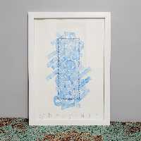 تابلو کالیگرافی "فیروزه" (ابعاد 35 در 50)