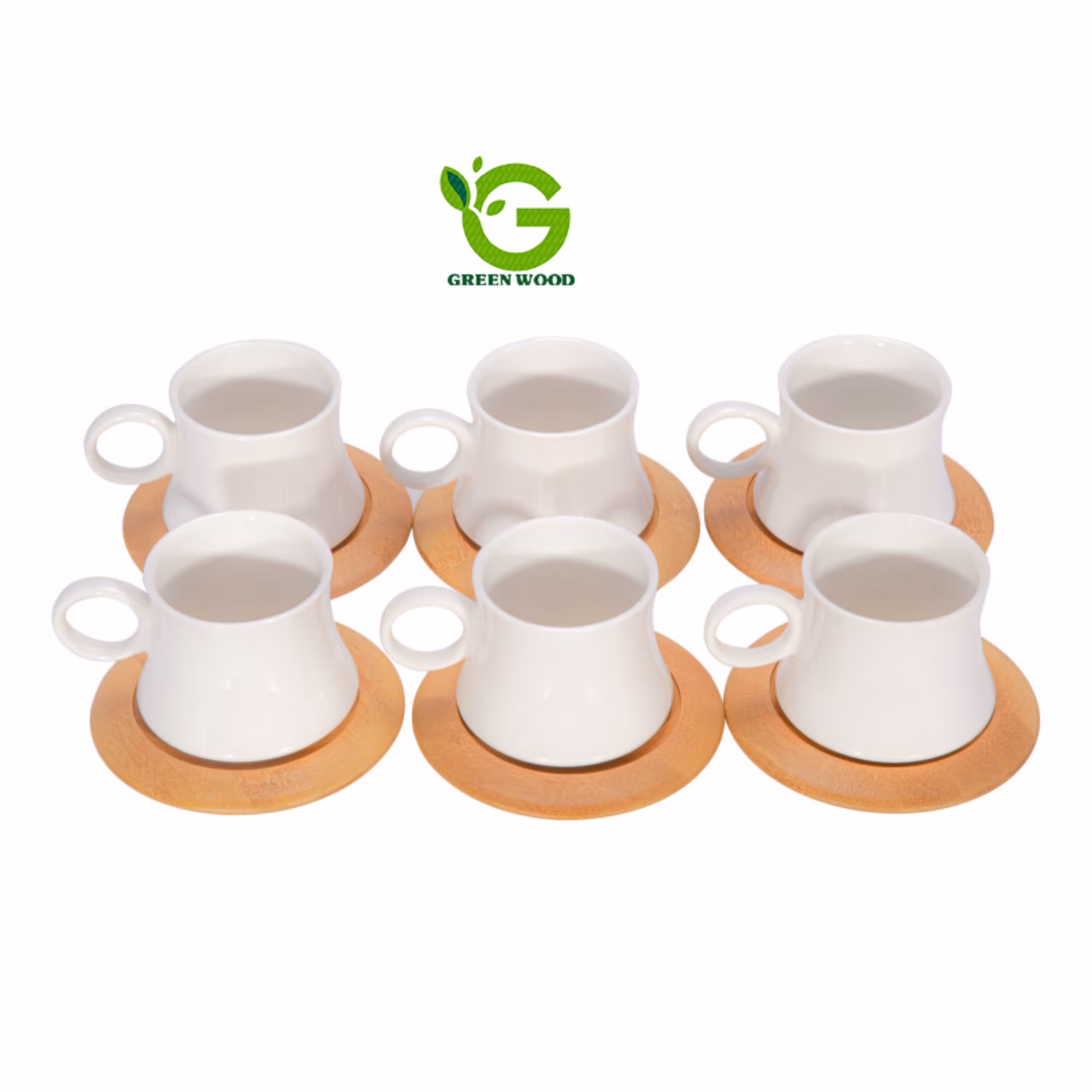 ست12 پارچه فنجان و نعلبکی چای خوری بامبو سرامیک مدل  JD7385-1-6 کد 51102005 Gw