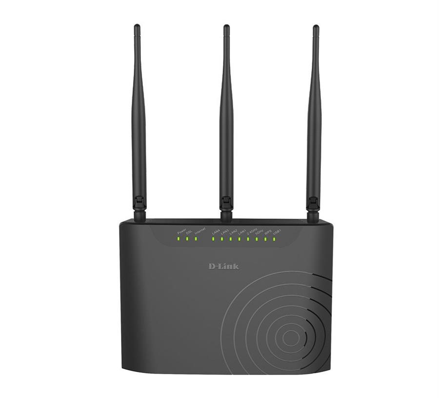 مودم روتر ADSL دی لینک مدل DSL-2870A AC750 بی سیم سه آنتن