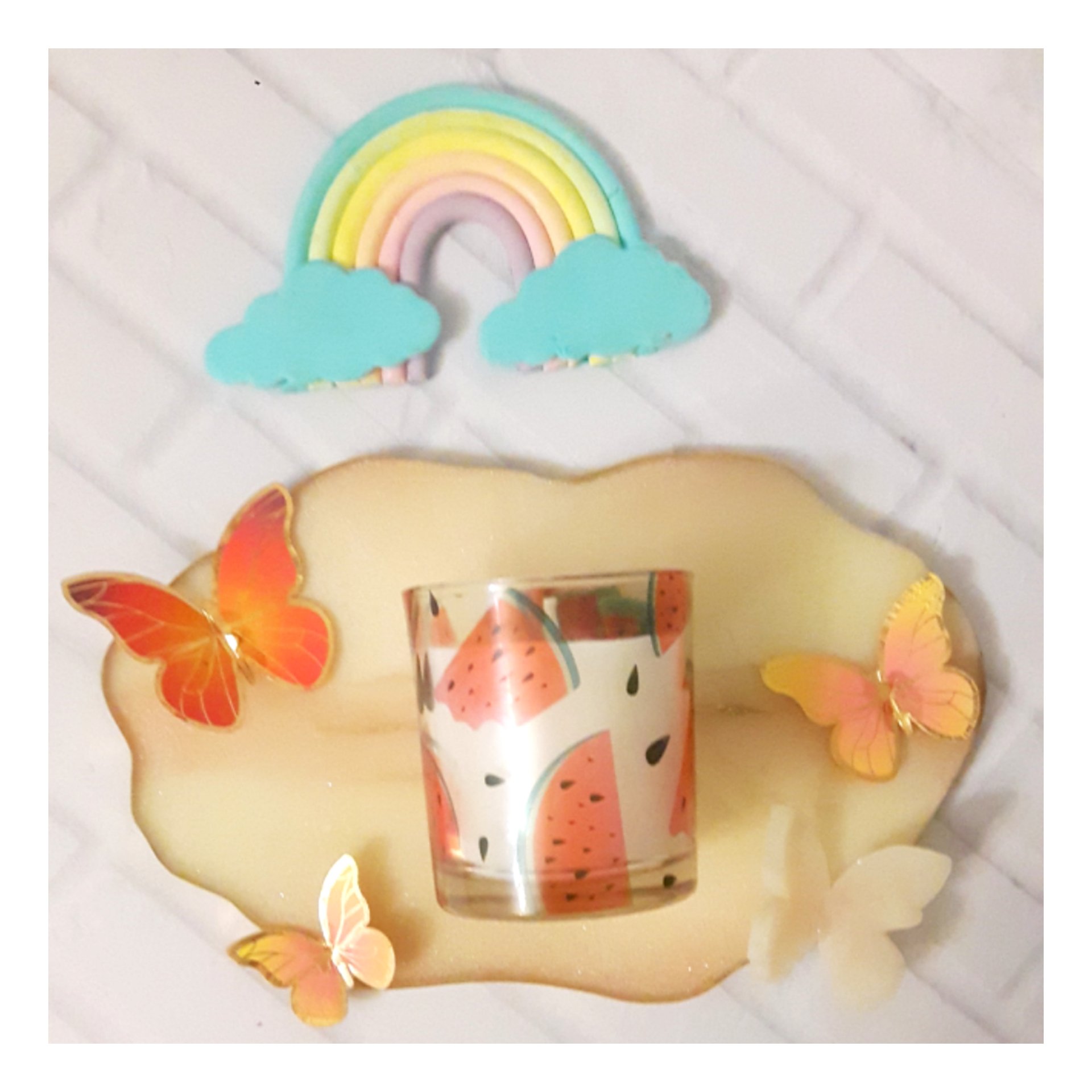 شمع لیوانی ( شات) طرح هندوانه یلدایی 