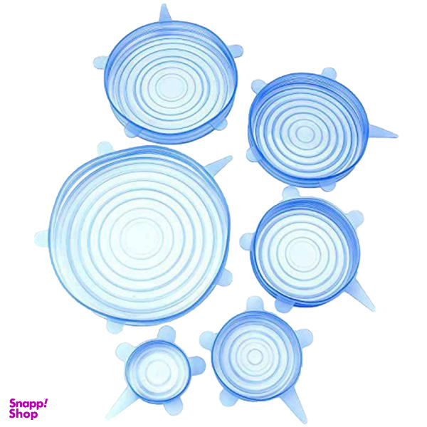 درپوش ظرف مدل سیلیکونی مجموعه 6 عددی