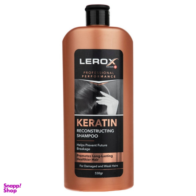 شامپو مو لروکس مدل Keratin وزن 550 گرم