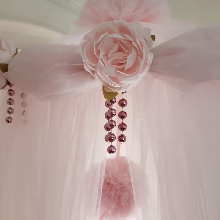 صورتی - یاسی - تور تخت خواب و پشه بند لارا  فابین Lara Fabian  صورتی